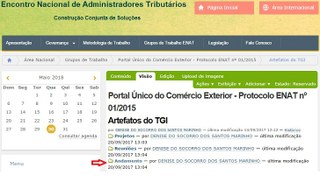 Diponibilizadas no Sítio Enat atualizações sobre o trabalhos de TGI’s